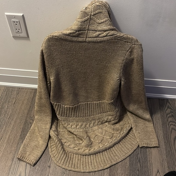Cleo Beige Elsamanda style  Wool open Cardigan Size Small - Picture 4 of 15